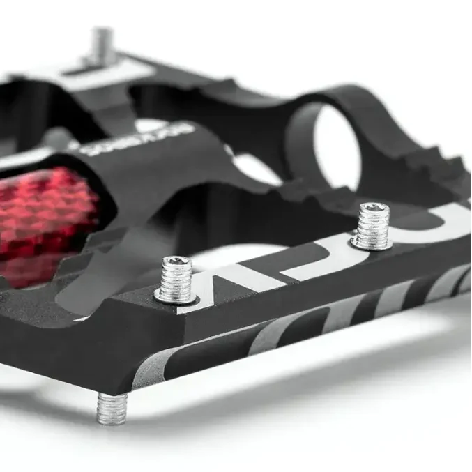 Rockbros Alloy Bearing MTB Bike Pedals, Reflective Anti-Slip Flat Platform