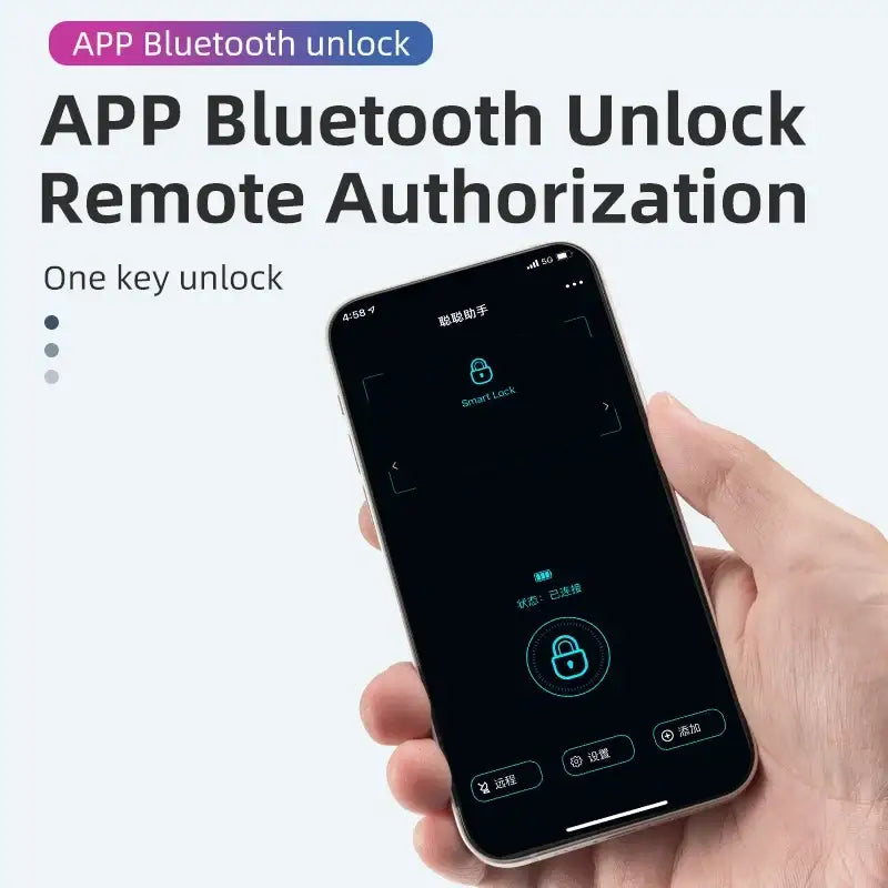 Rockbros Bluetooth Fingerprint Bicycle U-Lock