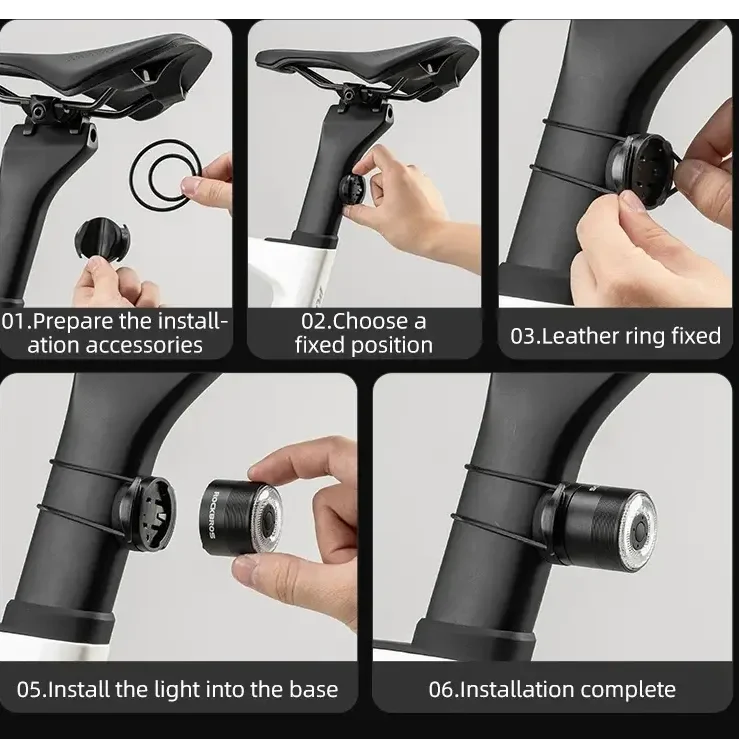 Smart Brake-Sensing Bicycle Tail Light, Waterproof & Rechargeable