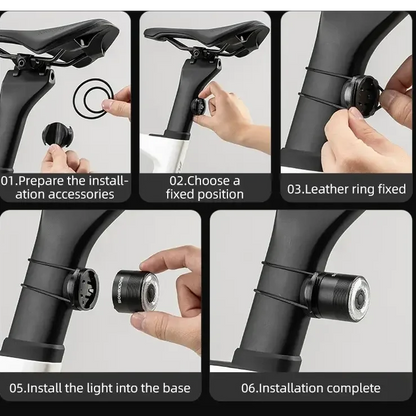 Smart Brake-Sensing Bicycle Tail Light, Waterproof & Rechargeable