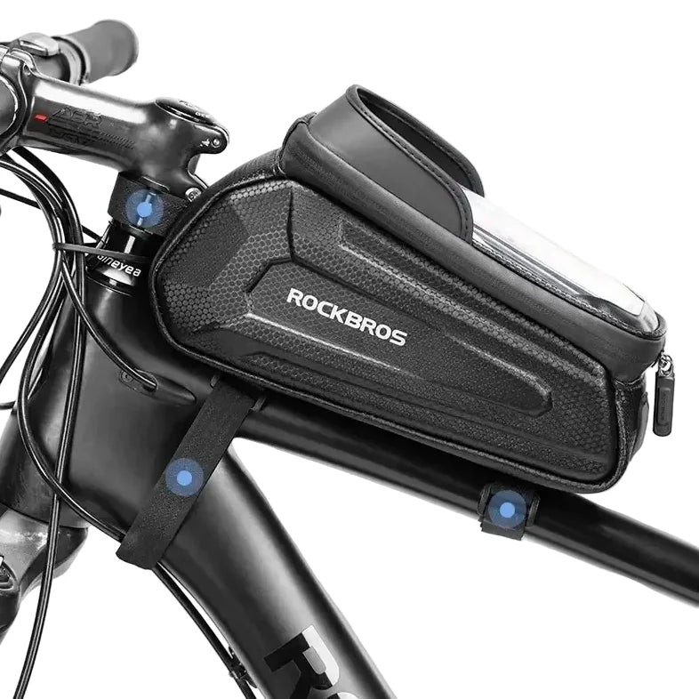 Waterproof Bicycle Front Phone Bag with Touchscreen, Fits 6.5-Inch Phones