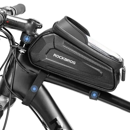 Waterproof Bicycle Front Phone Bag with Touchscreen, Fits 6.5-Inch Phones