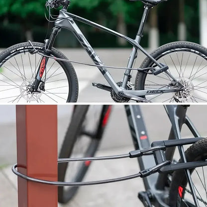 Silicone U-Shaped Anti-Theft Lock for Bicycle, Motorcycle & E-Bikes