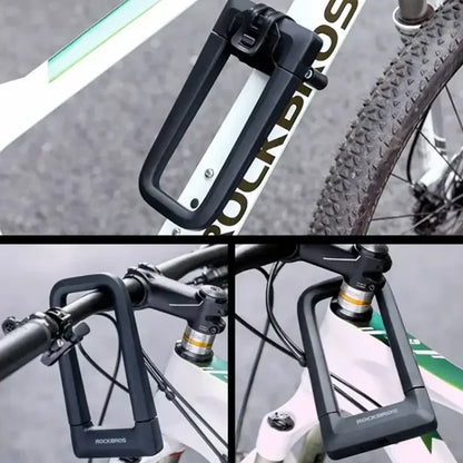Silicone U-Shaped Anti-Theft Lock for Bicycle, Motorcycle & E-Bikes