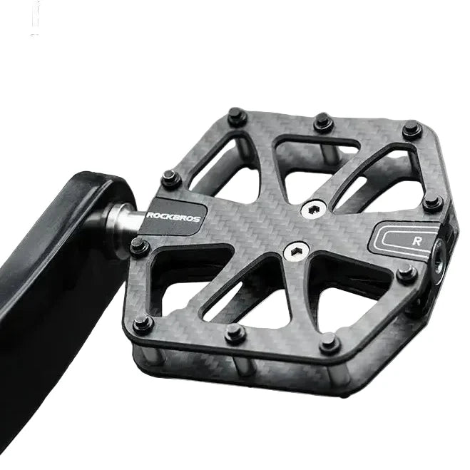 Rockbros 3-Bearing Carbon Fiber Bike Pedals, Ultra-Light Anti-Slip MTB & Road Cycling Pedals