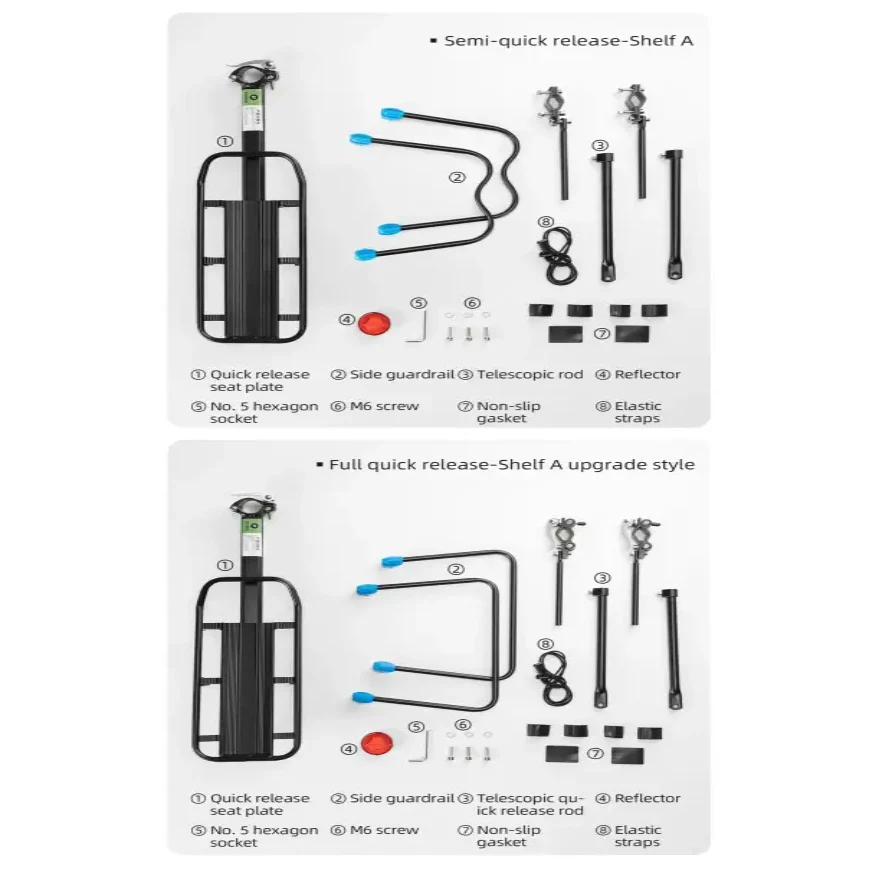 Aluminum Alloy MTB Bicycle Rear Rack