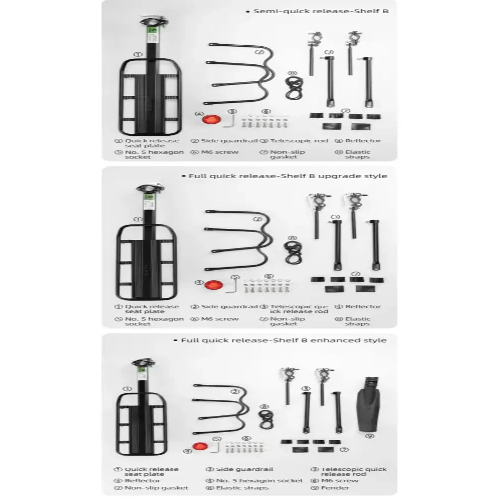 Aluminum Alloy MTB Bicycle Rear Rack