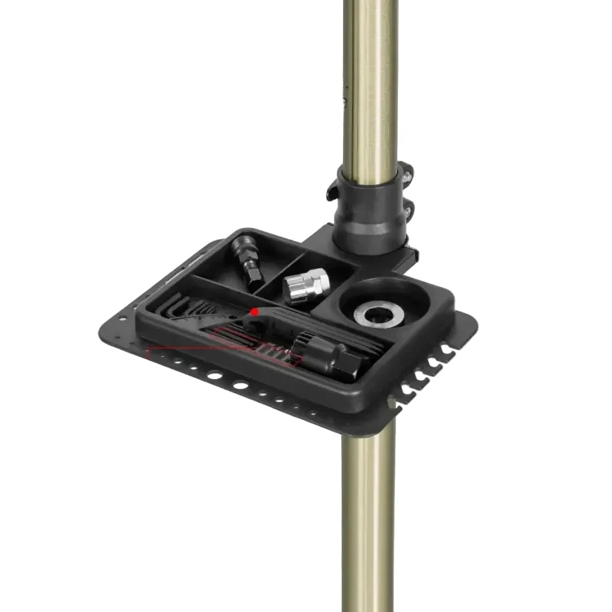 Adjustable Foldable Bicycle Repair Stand with Tool Tray
