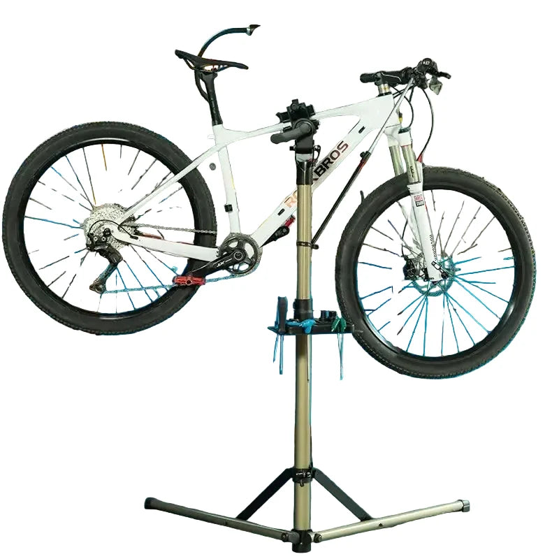 Adjustable Foldable Bicycle Repair Stand with Tool Tray