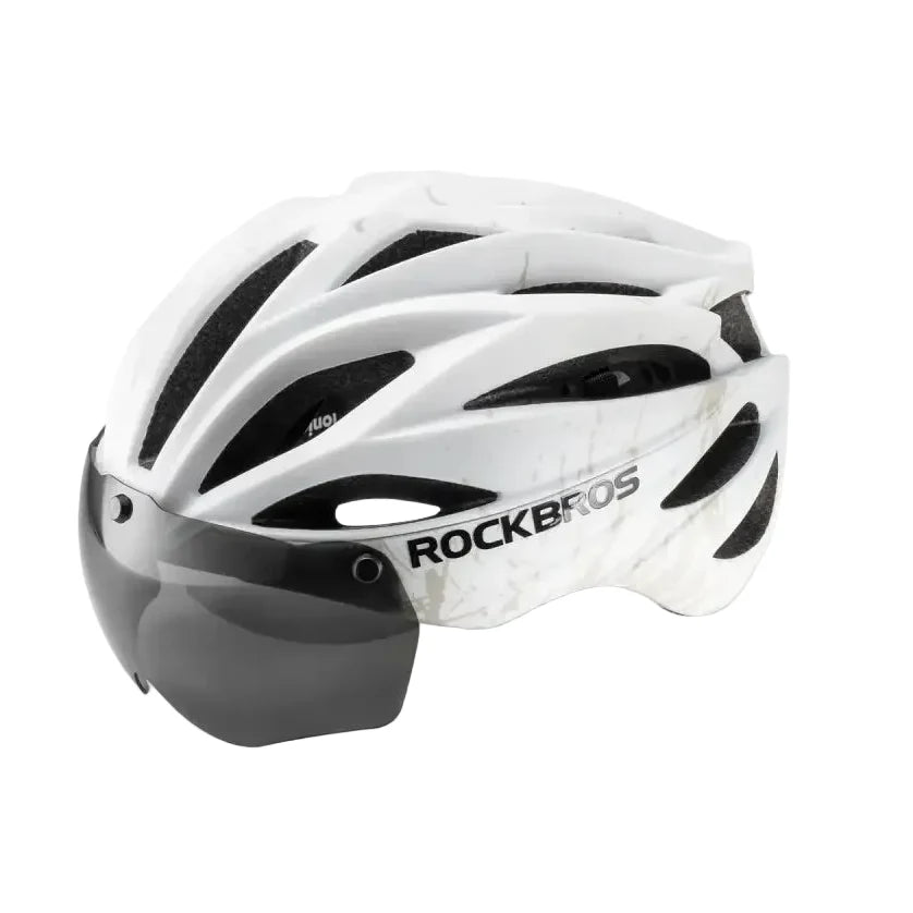 Adjustable Cycling Helmet 58–62cm with Integrated Magnetic Goggles