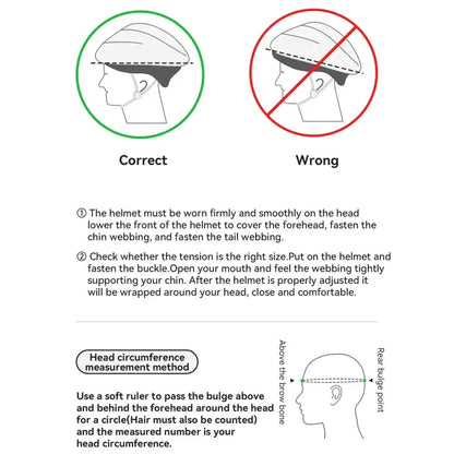 Adjustable Cycling Helmet 58–62cm with Integrated Magnetic Goggles