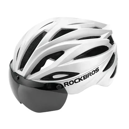 Adjustable Cycling Helmet 58–62cm with Integrated Magnetic Goggles