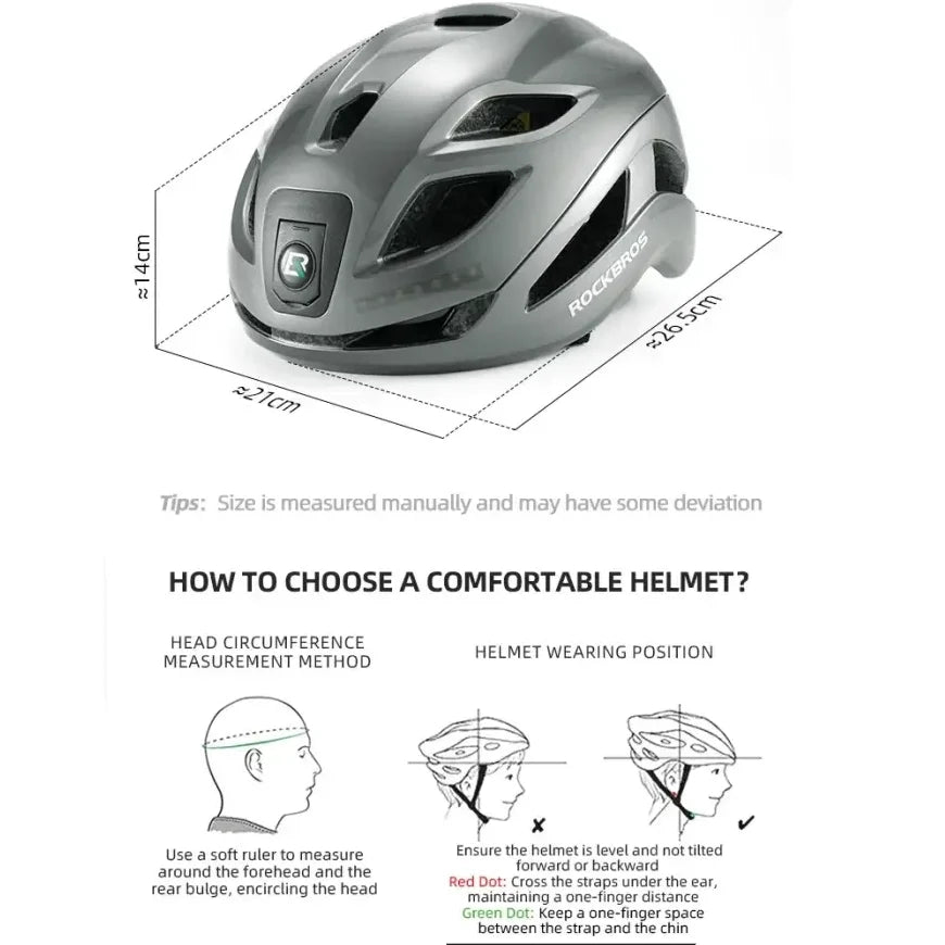 Cycling Helmet with Rechargeable Type-C LED Light