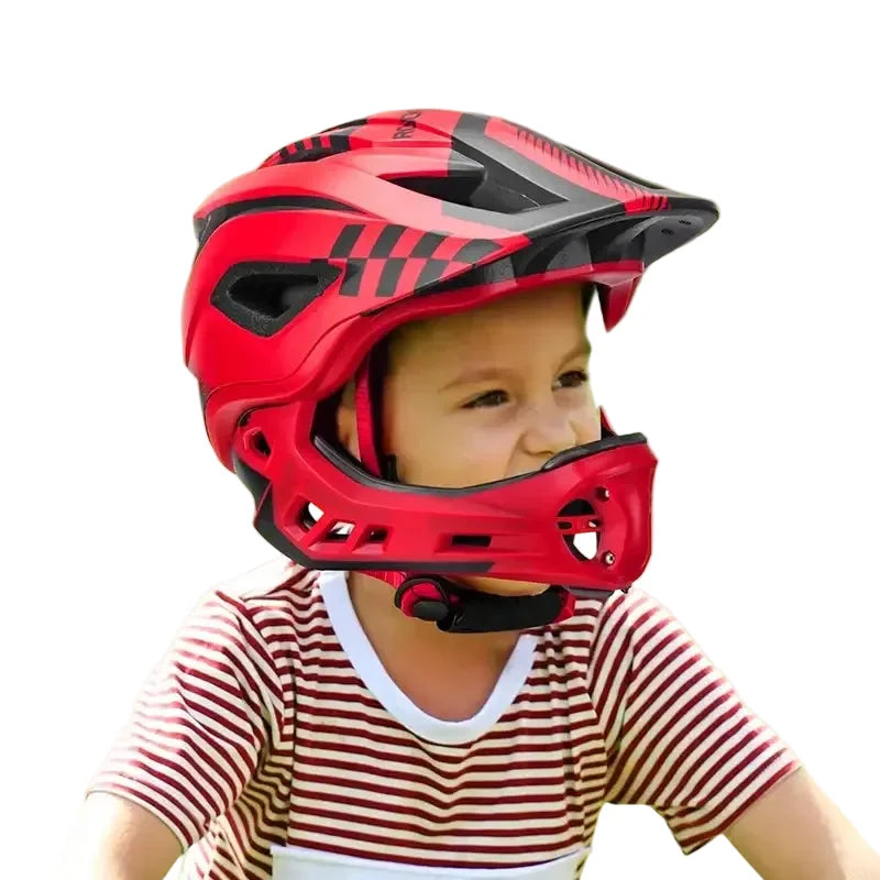 Kids Full-Face Downhill Bike Helmet, Anti-Sweat with 12 Ventilation Openings