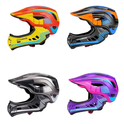 Kids Full-Face Downhill Bike Helmet, Anti-Sweat with 12 Ventilation Openings