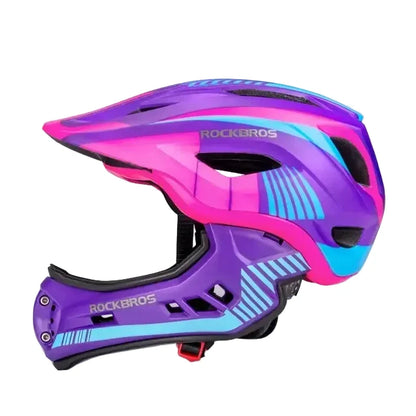 Kids Full-Face Downhill Bike Helmet, Anti-Sweat with 12 Ventilation Openings