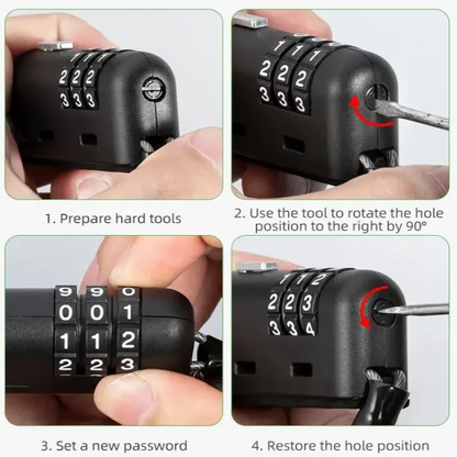 Rockbros Mini 3-Digit Combination Anti-Theft Lock for Bicycle