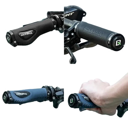 Leather & Silicone MTB Bicycle Grips