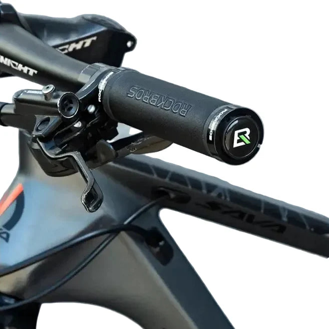 Leather & Silicone MTB Bicycle Grips