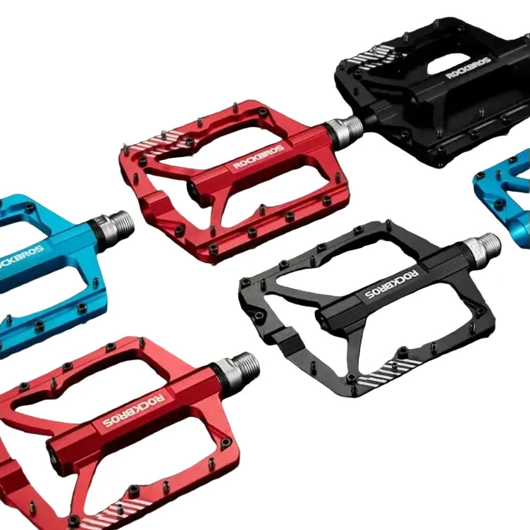Rockbros Ultralight Aluminum Alloy MTB Pedals, 4-Bearing Flat Platform