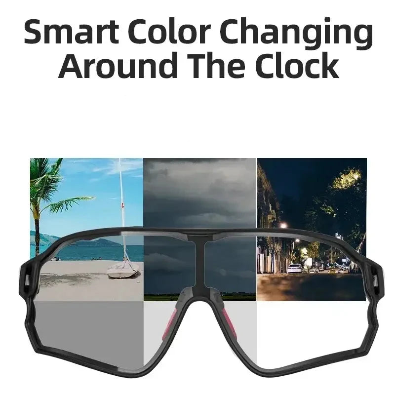 Photochromic Cycling Glasses UV400 Sports Sunglasses