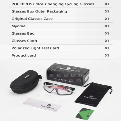 Photochromic Cycling Glasses UV400 Sports Sunglasses