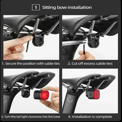 Smart Bicycle Rear Light with Auto Brake Sensing (IPX6 Waterproof)