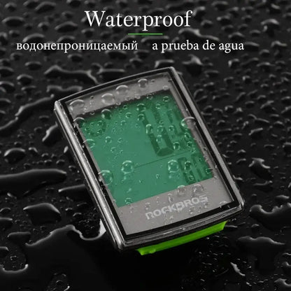 Waterproof Wireless Bicycle Computer with LCD Backlight, Speedometer & Odometer