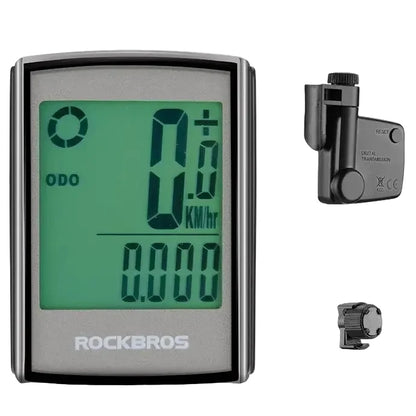 Waterproof Wireless Bicycle Computer with LCD Backlight, Speedometer & Odometer