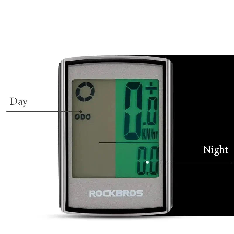 Waterproof Wireless Bicycle Computer with LCD Backlight, Speedometer & Odometer