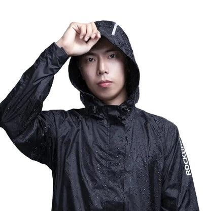 Waterproof Cycling Raincoat, Breathable Windproof Reflective