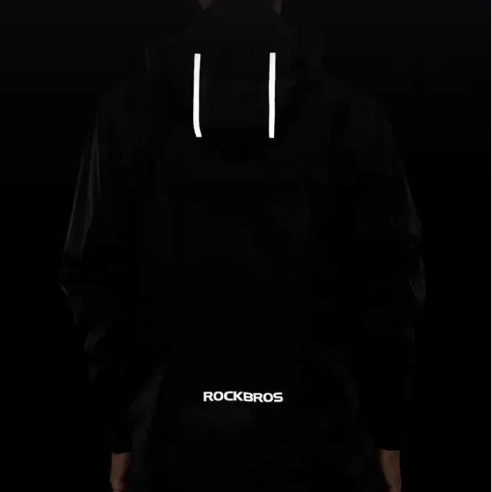 Waterproof Cycling Raincoat, Breathable Windproof Reflective