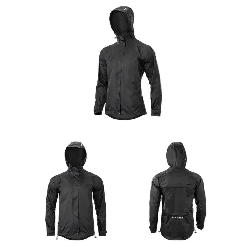 Waterproof Cycling Raincoat, Breathable Windproof Reflective