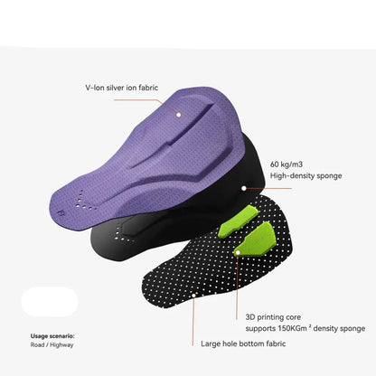 Women's Cycling Bib Shorts, High-Elastic Breathable 3D Padded Shorts (3 colous available)
