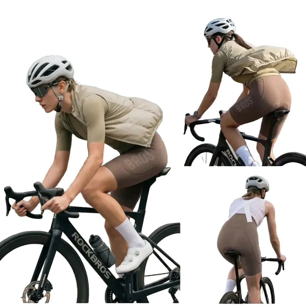 Women's Cycling Bib Shorts, High-Elastic Breathable 3D Padded Shorts (3 colous available)