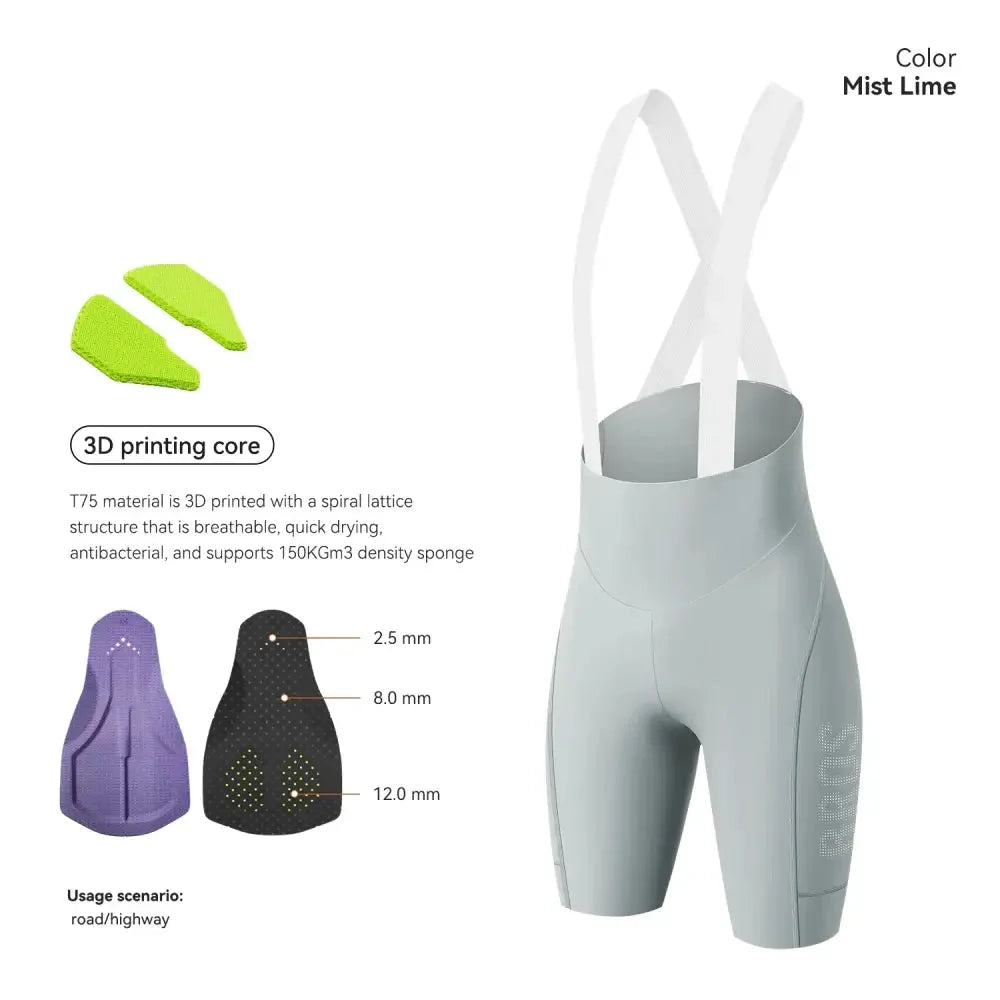 Women's Cycling Bib Shorts, High-Elastic Breathable 3D Padded Shorts (3 colous available)