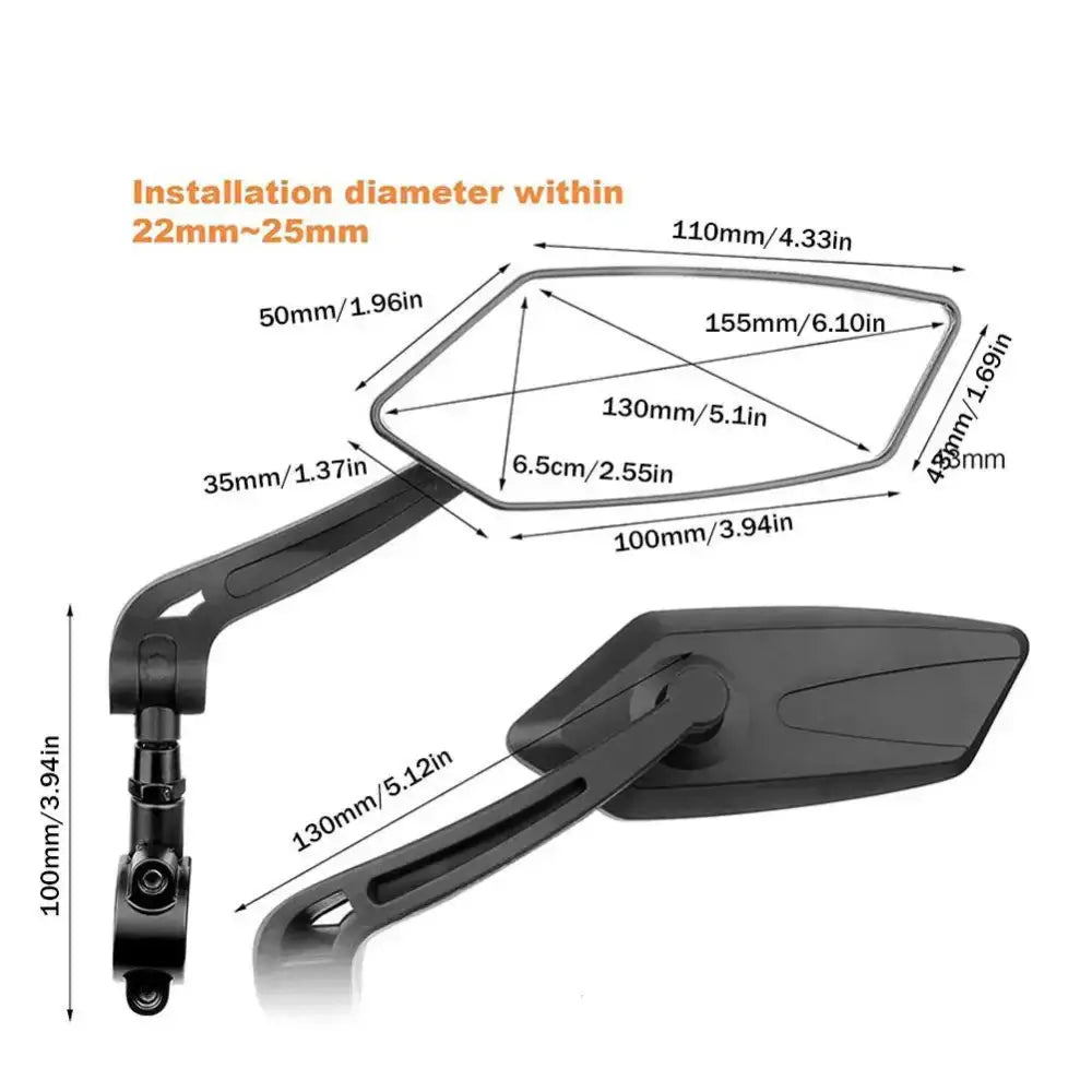 Rotatable Bicycle Handlebar Mirror
