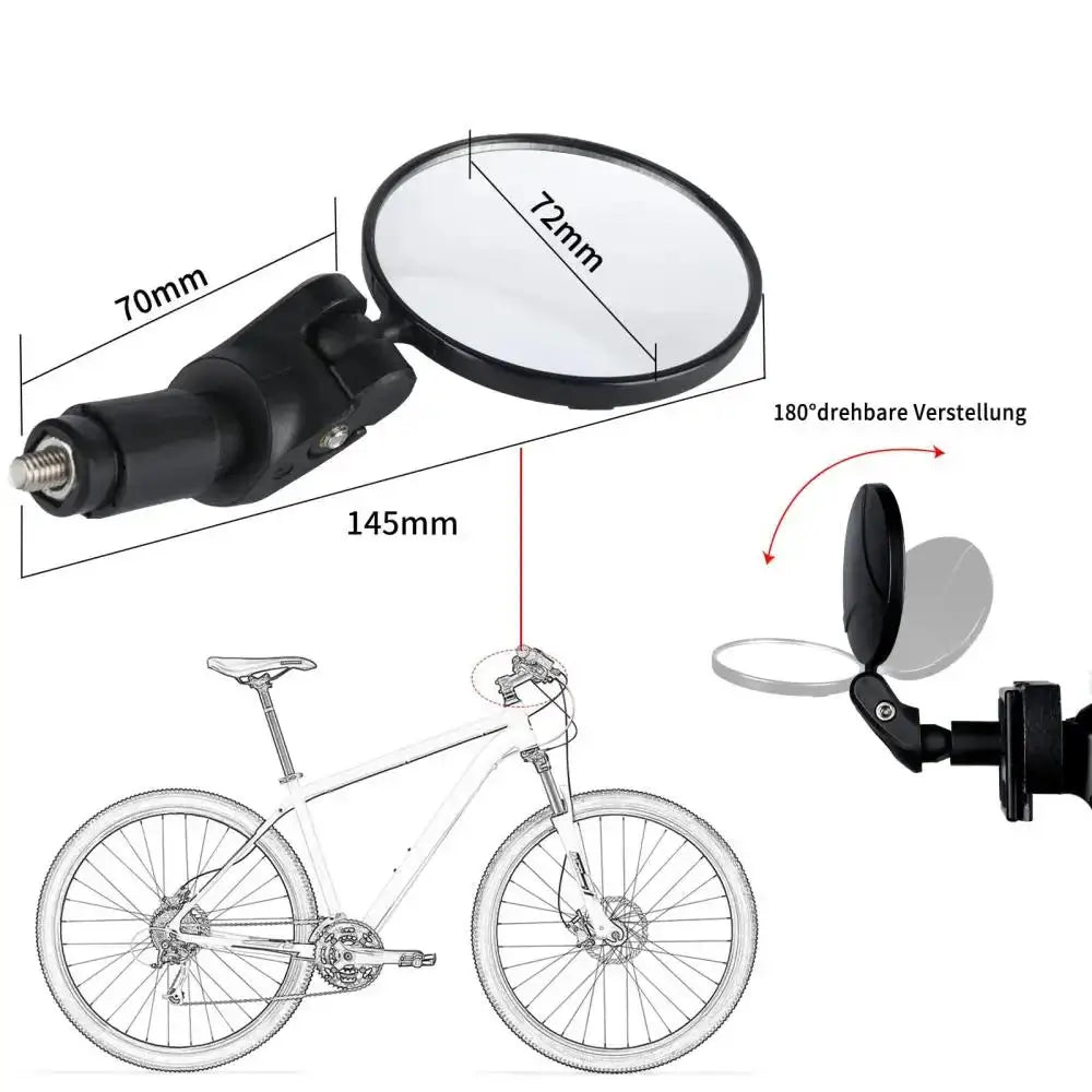 Rotating Bicycle Rearview Mirror (1pc & 2pcs)