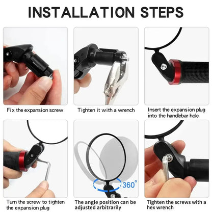Rotating Bicycle Rearview Mirror (1pc & 2pcs)