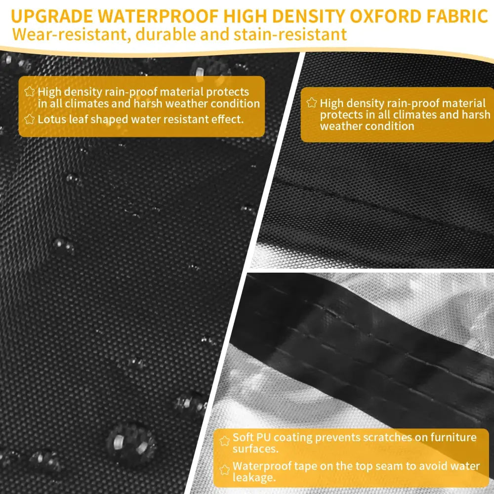 Round Waterproof Patio Furniture Cover – Anti-UV, Windproof (different sizes available)
