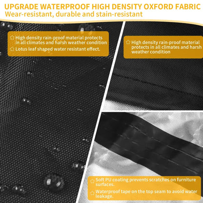 Round Waterproof Patio Furniture Cover – Anti-UV, Windproof (different sizes available)