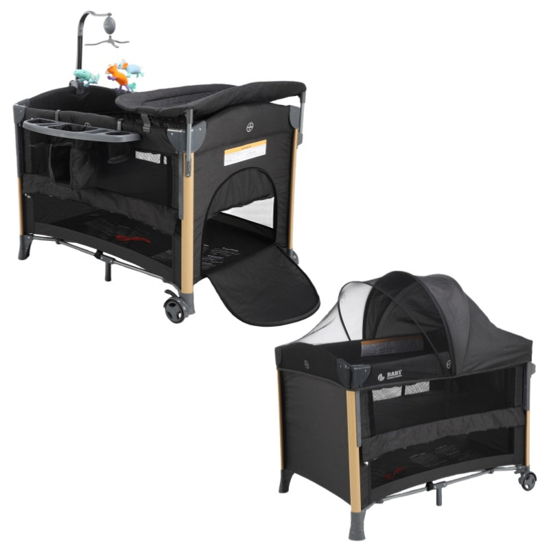 Pre-order Baby Brightness 4 in 1 Portacot Black