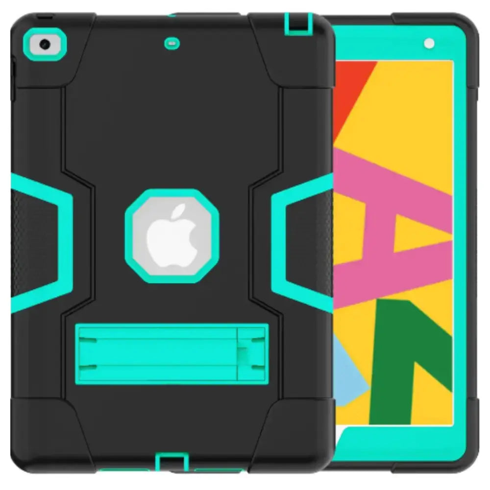 Rugged Case for iPad Series (Black & Mint Green)