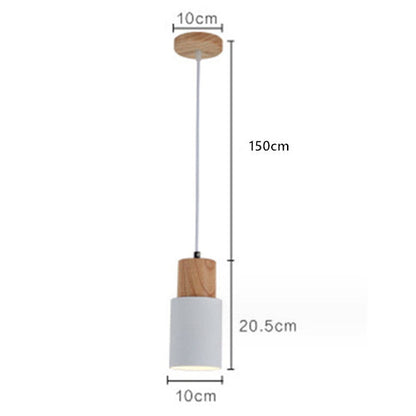 White Metal Lampshade Simple Pendant Hanging Light Lamp