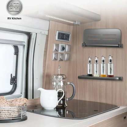 RV Foldable Wall Storage Shelf Rack
