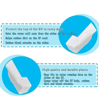 RV Roof Water Channel – Mini Gutter Spouts for RVs and Gazebos