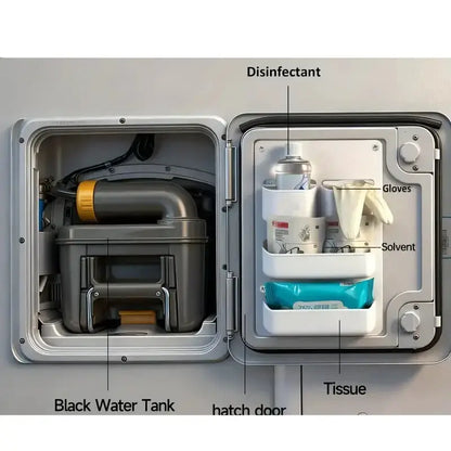 RV Toilet Door Storage Pocket