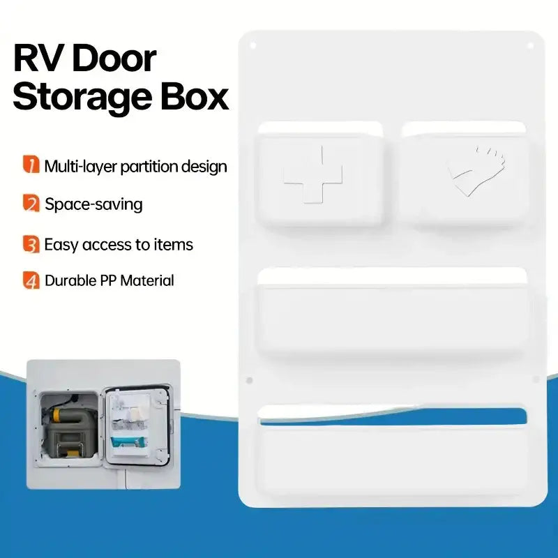 RV Toilet Door Storage Pocket