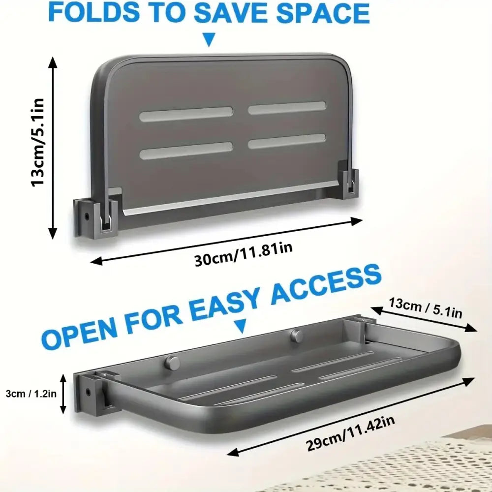 RV Wall-Mount Foldable Aluminum Storage Shelves