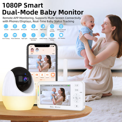 Dual Mode 4.3" Baby Monitor with Night Vision & Motion Detection